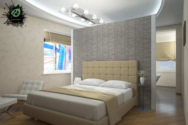 Дизайн спальни в 3-х комнатной квартире на Таганке