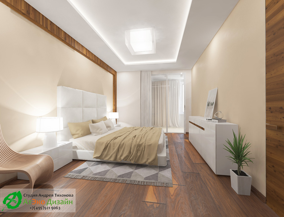 Дизайн интерьера спальни в светлых тонах