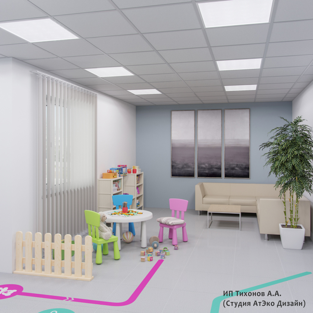 Дизайн-проект единого стиля детских стоматологических поликлиник Москвы детский уголок