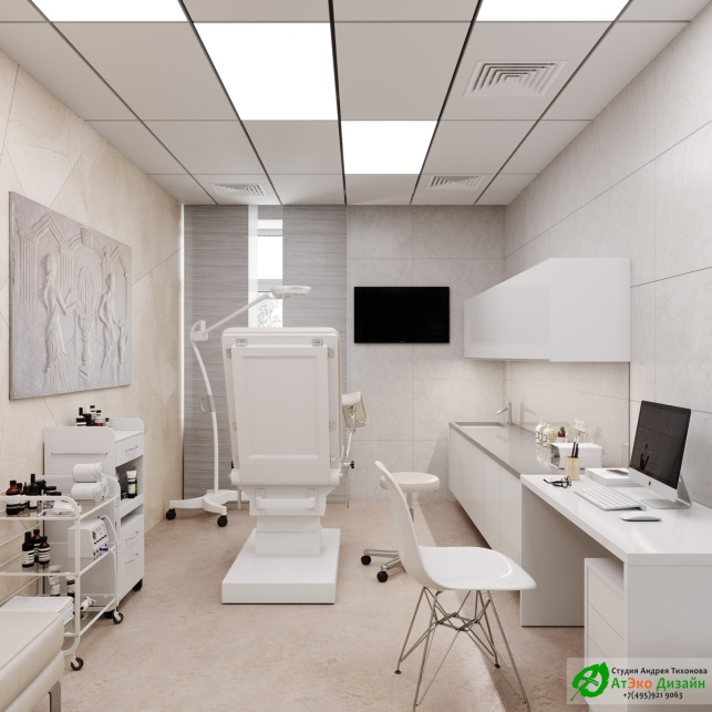 Дизайн проект АСТ-Клиник интерьер кабинета гинеколога