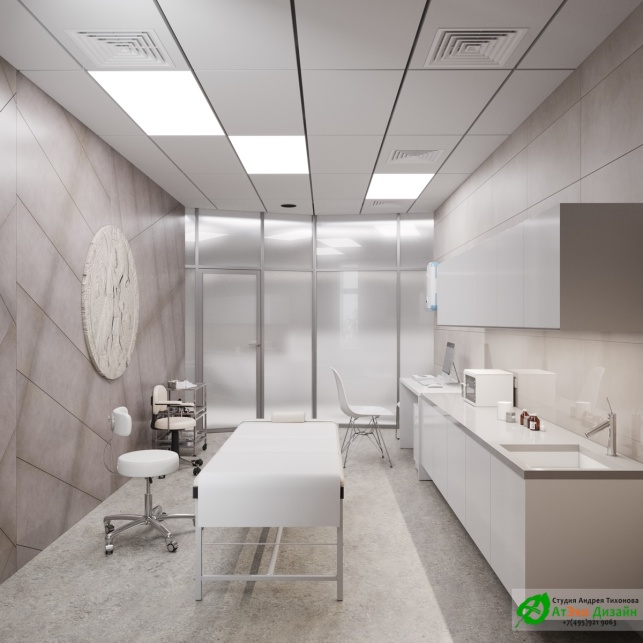 Дизайн проект АСТ-Клиник интерьер процедурного кабинета